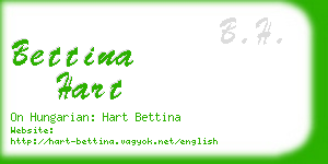 bettina hart business card